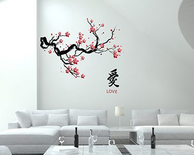 טפטים לקיר בסלון עץ סיני